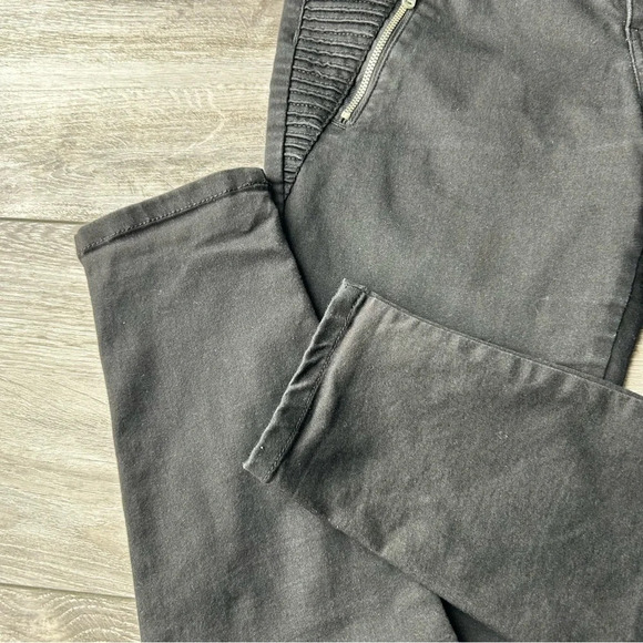 Zara Black Wash Stretch Moto  Skinny Jeans - Picture 3 of 10